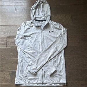 Nike Light Gray Dri-FIT Full-Zip Hoodie